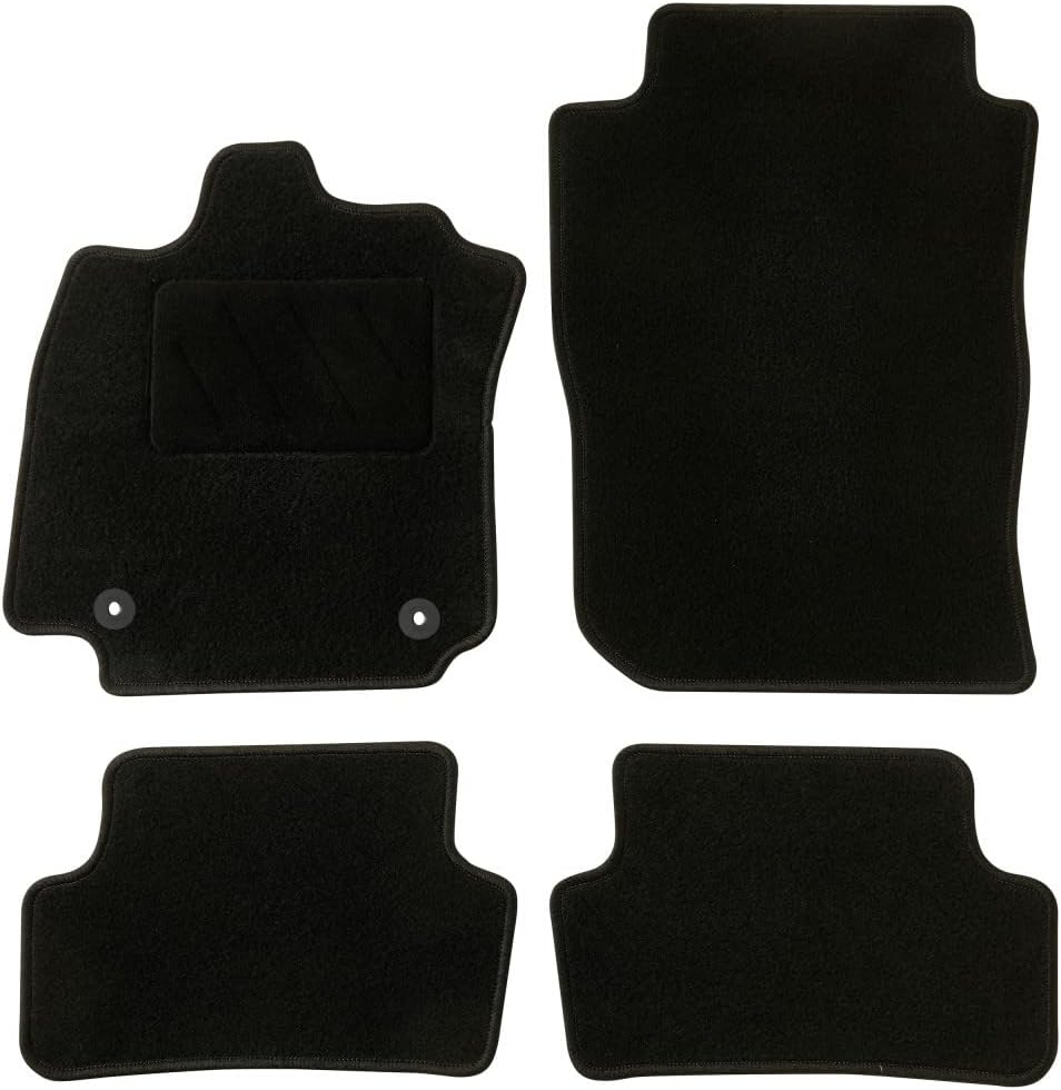 DBS - Tapis de Voiture - sur Mesure pour Clio 4 (2012-2019) - avec Clips de Fixation - Tapis de Sol antidérapant pour Automobile - 4 pièces