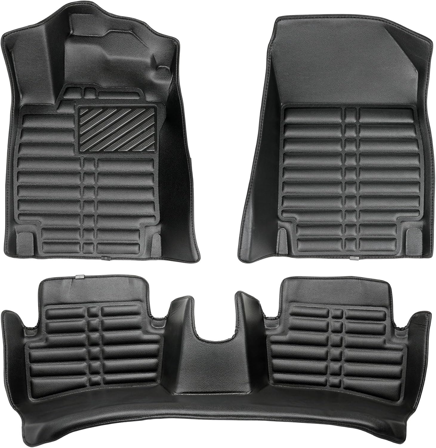 Fussmattenprofi Tapis De Voiture pour Renault Clio 4 2012-2019 – Tapis De Sol en Cuir 5D De Qualité Supérieure -%100 Ajustement Parfait - Bord Extra Haut - Antidérapants - sans Odeur Fußmatten Clio 4 Baujahr 2012-2019