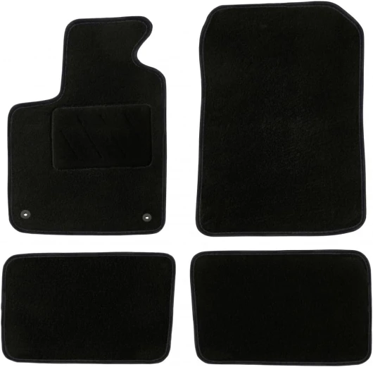 DBS - Tapis de Voiture - sur Mesure pour Twingo 2 (2007 à 2018) - avec Clips de Fixation - Tapis de Sol antidérapant pour Automobile - 4 pièces