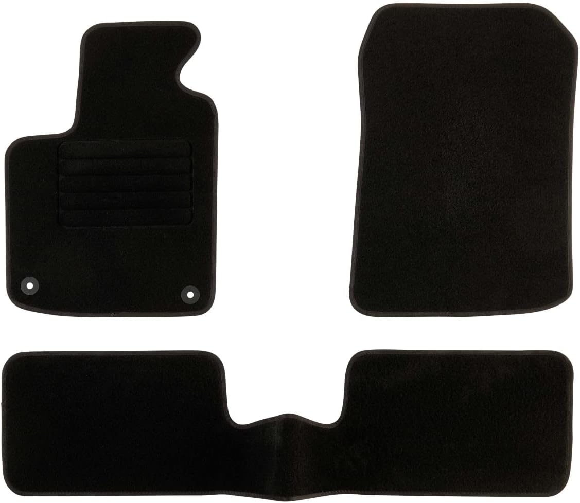 DBS - Tapis de Voiture - sur Mesure pour TWINGO 2 (2007 à 2014) - 3 pièces - Tapis de Sol antidérapant pour Automobile - Moquette Classic 1 - Classic