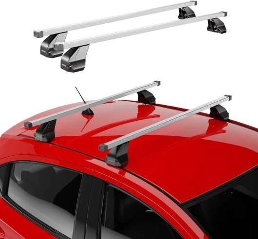 Barres de Toit transversales Compatible avec VW Transporter 2015-2024 Acier Gris