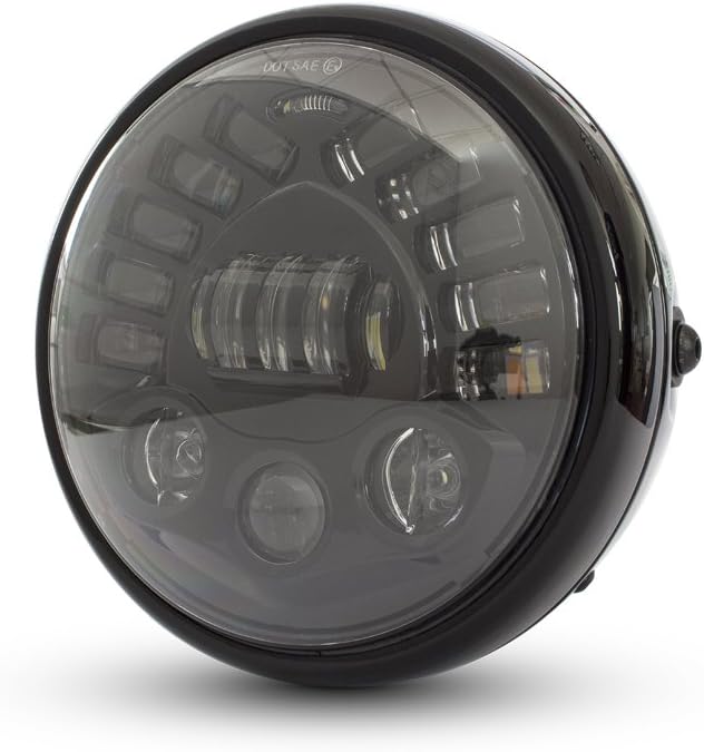 Moto LED Phare avec Intégré Clignotants 7.5 inch Projecteur Personnalisé Rétro