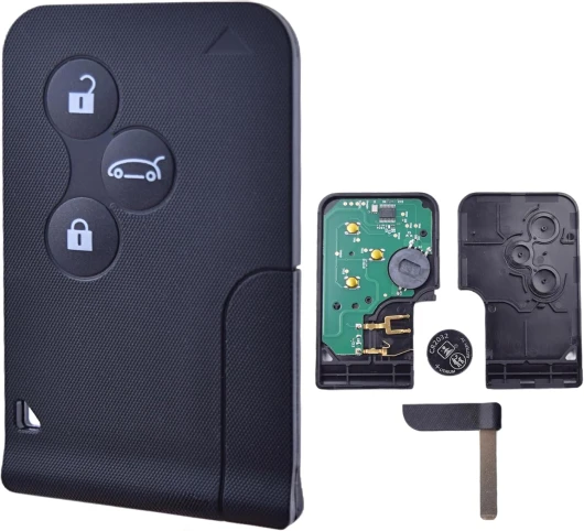 ANGOFIZ Carte Télécommande Complète + Electronique à Programmer Compatible avec Renault Megane 2 Clio 3 Grand Scenic 2 Koleos Logan 3 Boutons