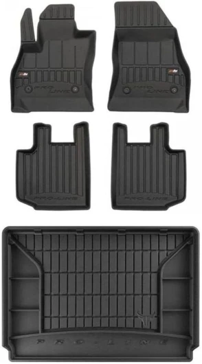 MOTOS Kit de tapis de sol en caoutchouc et tapis de coffre pour Fiat 500L 2012-2022 Améliorez votre confort de voyage avec tapis antidérapant voiture 3D- Tapis de sol voiture tous temps, protection co