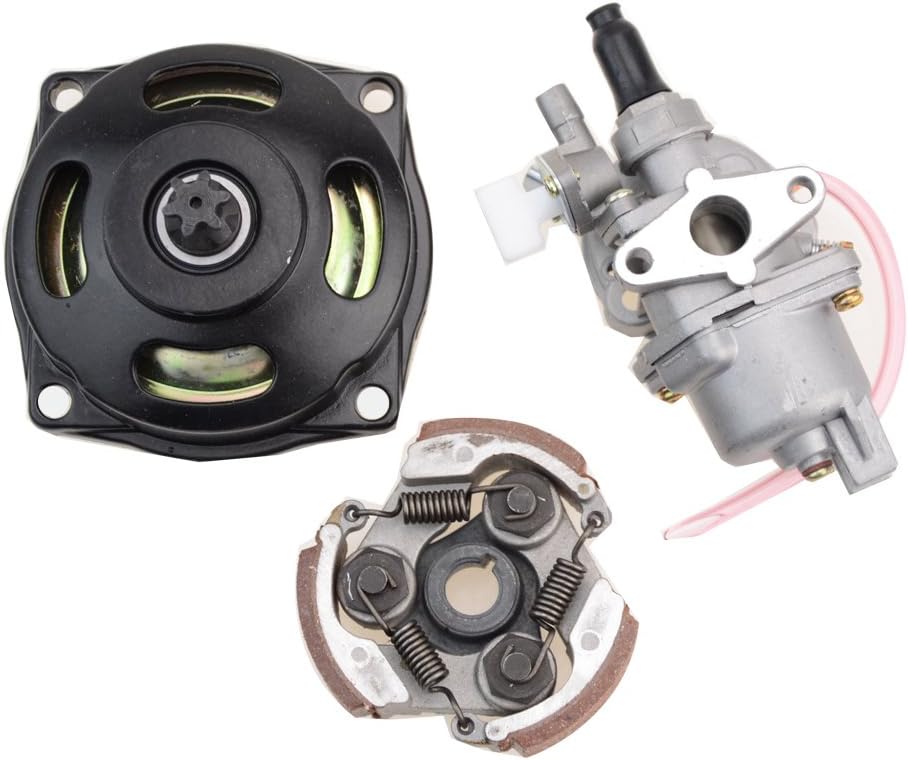 Carburateur avec boîte à Engrenages Clutch Pad Remplacement pour 2 Course 47cc 49cc Pocket Bike Mini Scooter