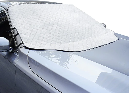 Couverture Pare-Brise Avant Voiture 3 magnétique Contre Les Rayons UV et la Chaleur Anti Givre Neige Glace Universelle pour Plupart des Véhicules 193 * 126cm Repliable