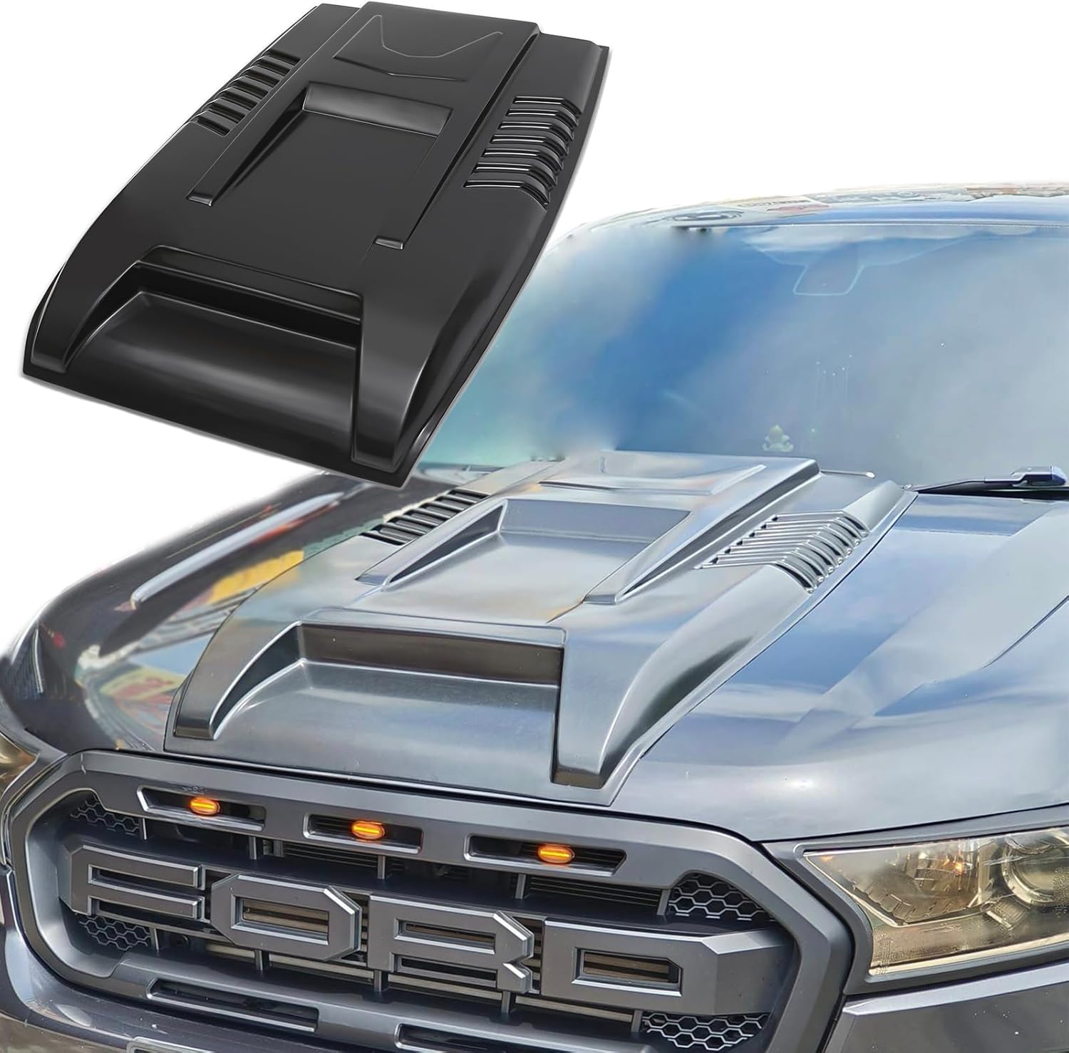 Grande pelle de capot en ABS pour Ford Ranger T7 T8 2015-2022 Wildtrak Raptor Limited XL XLT Tremor Platinum MK2 MK3