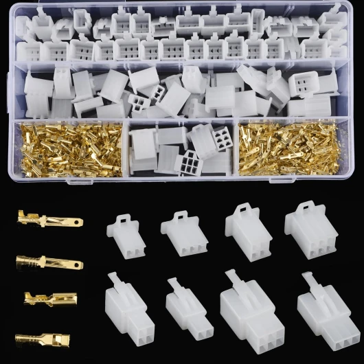 480PCS 2.8mm Automobile Connecteur Kit 2 3 4 6 Broches Automobile Fil Électrique Connecteurs Kit Connecteur Électrique Moto pour Moto Voiture Camion Scooter Bateaux Électrique Instruments