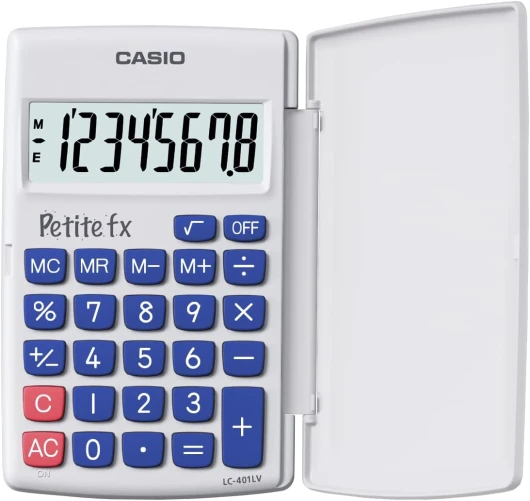 LC-401LV-WE-BOITE Calculatrice Scolaire Primaire Blanche