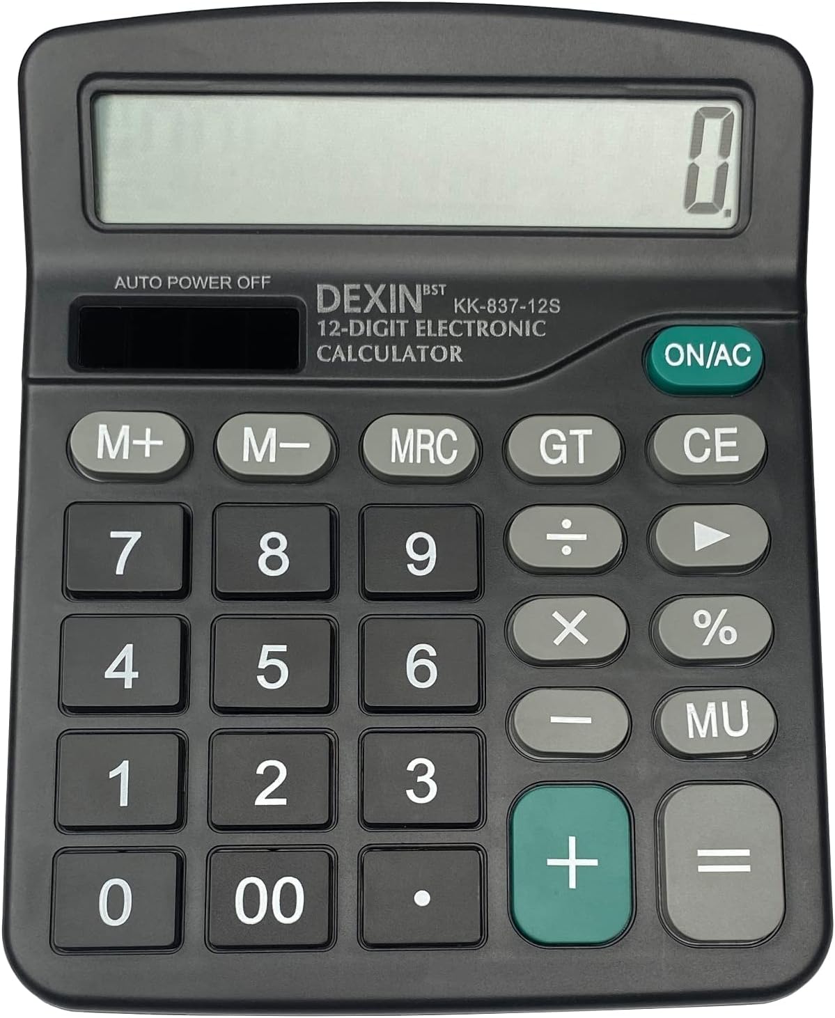 Gvolatee Calculatrice, Calculette de Bureau Solaire Grand Boutons et Écran LCD à 12 Chiffres, pour Maison et École,Mini Calculatrice Fonction Standard, Nior