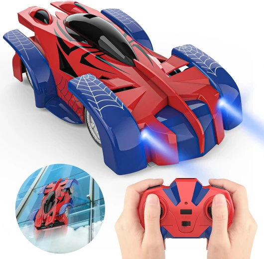 Voiture Télécommandée d'Escalade Murale RC Drift Car, Course 2.4GHz Rotation à 360 Degrés, Jeu Extérieur Intérieur Cadeau Garçons Filles 3-9 Ans