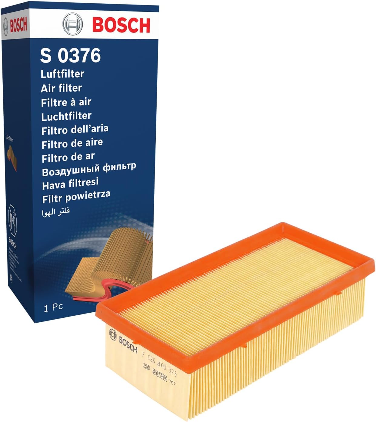 S0376 Filtre à Air Automobile - Sépare les Particules de l'Air d'Admission, Résiste à l'Humidité et à la Tension