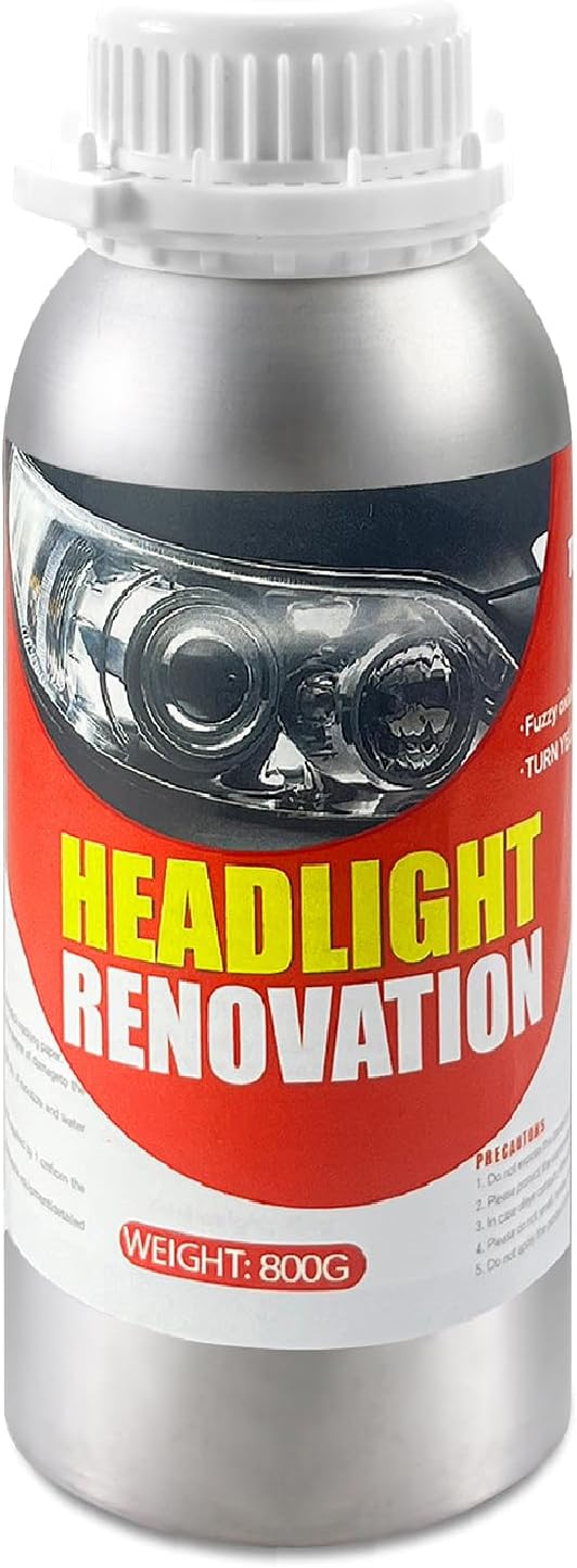 Yanxinanty Liquide De Restauration De Phare, renovateur Phare Voiture，Polissage Scratch Flou du phares des Auto et de Moto de préparation de Phare de Liquide de réparation（800g）