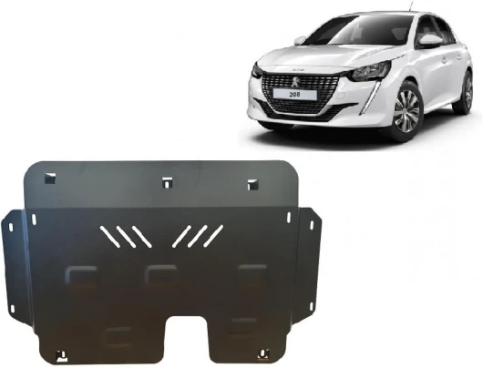 Protection sous moteur métallique compatible avec Peugeot 208 - Scut Protection