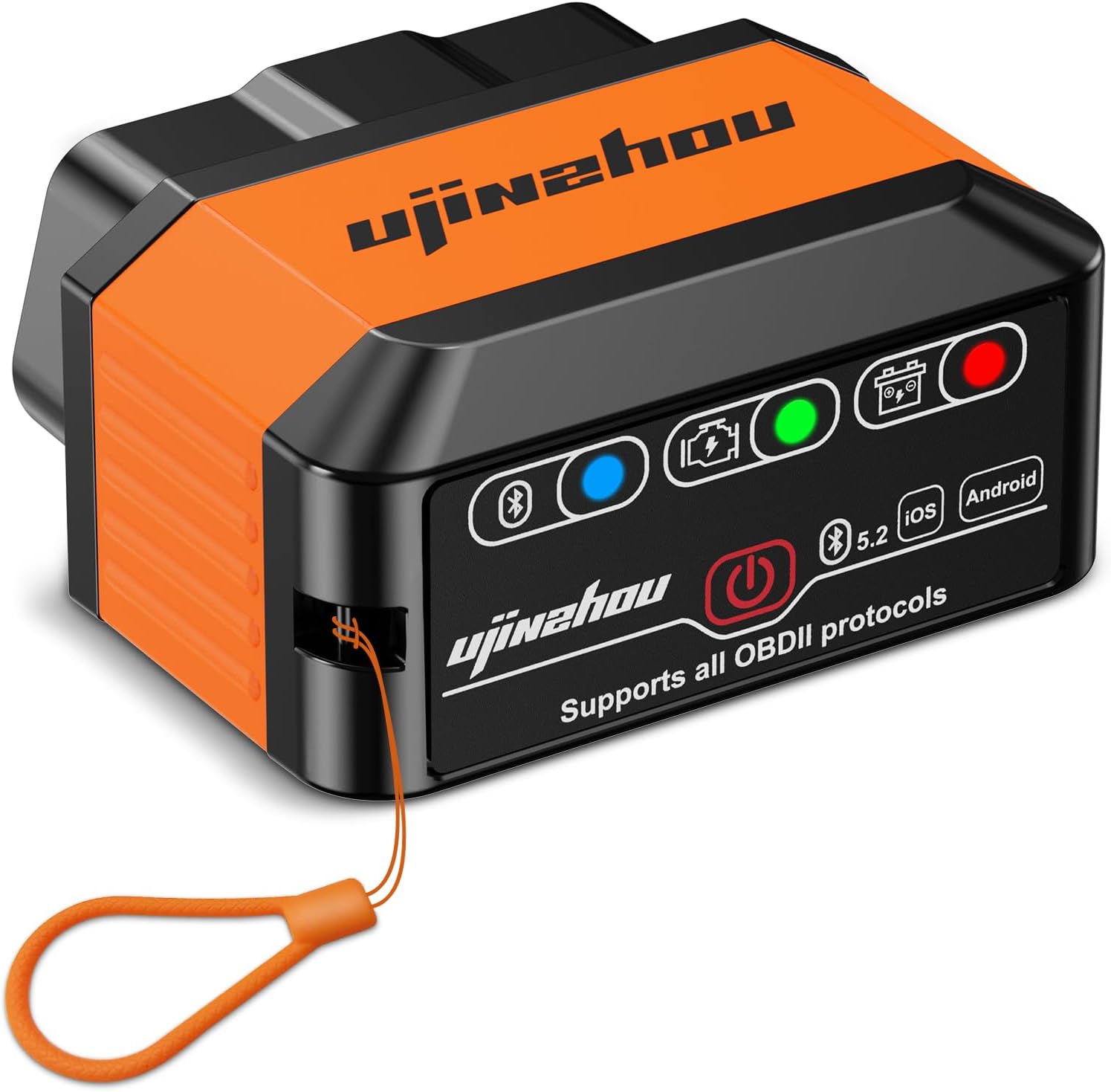 OBD2 Diagnostic Auto OBD Bluetooth 5.2: Valise Diagnostic Français Voiture Multimarque pour iOS Android - OBDII Scanner Sans Fil avec Test - Lecteur Code Moteur avec Systèmes Diagnostique Complets