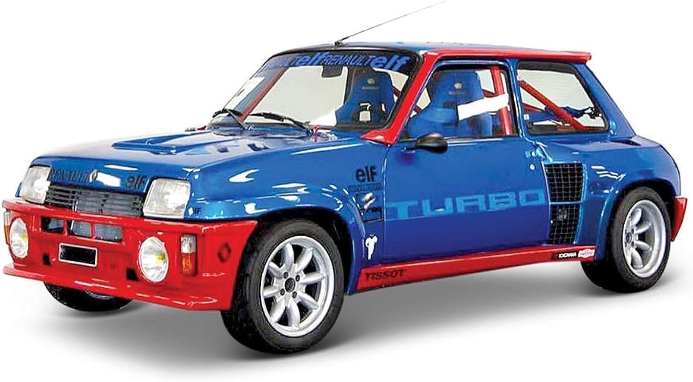 MAISTO FRANCE- Bburago Maisto France-21088-Renault R5 Turbo Bleue-Echelle 1/24, 21088, Bleu