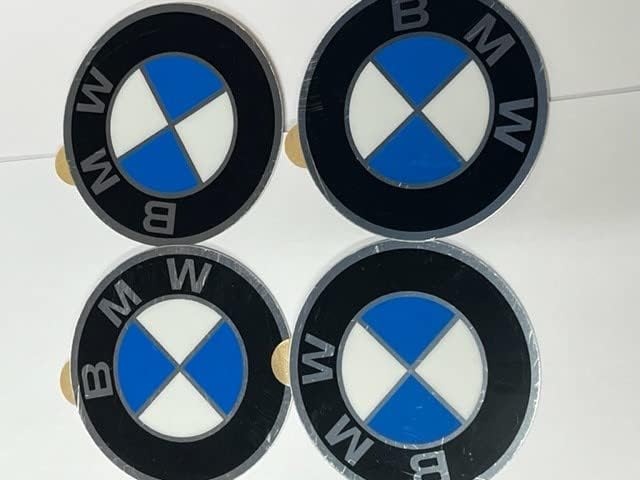 Lot de 4 autocollants BMW pour jantes Ø 82 mm avec film adhésif Diamètre 82 mm