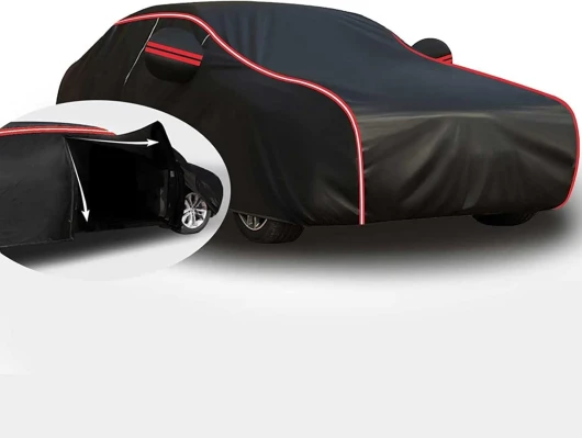 Housse De Protection pour Triumph Spitfire 1500 1970-1977,Bache Voiture Exterieur,Bache Voiture,Housses pour Auto,Anti-Rayures,ImperméAble Protection Tout Temps,Coupe-Vent ik89 black+red pour Triumph Spitfire 1500 1970-1977