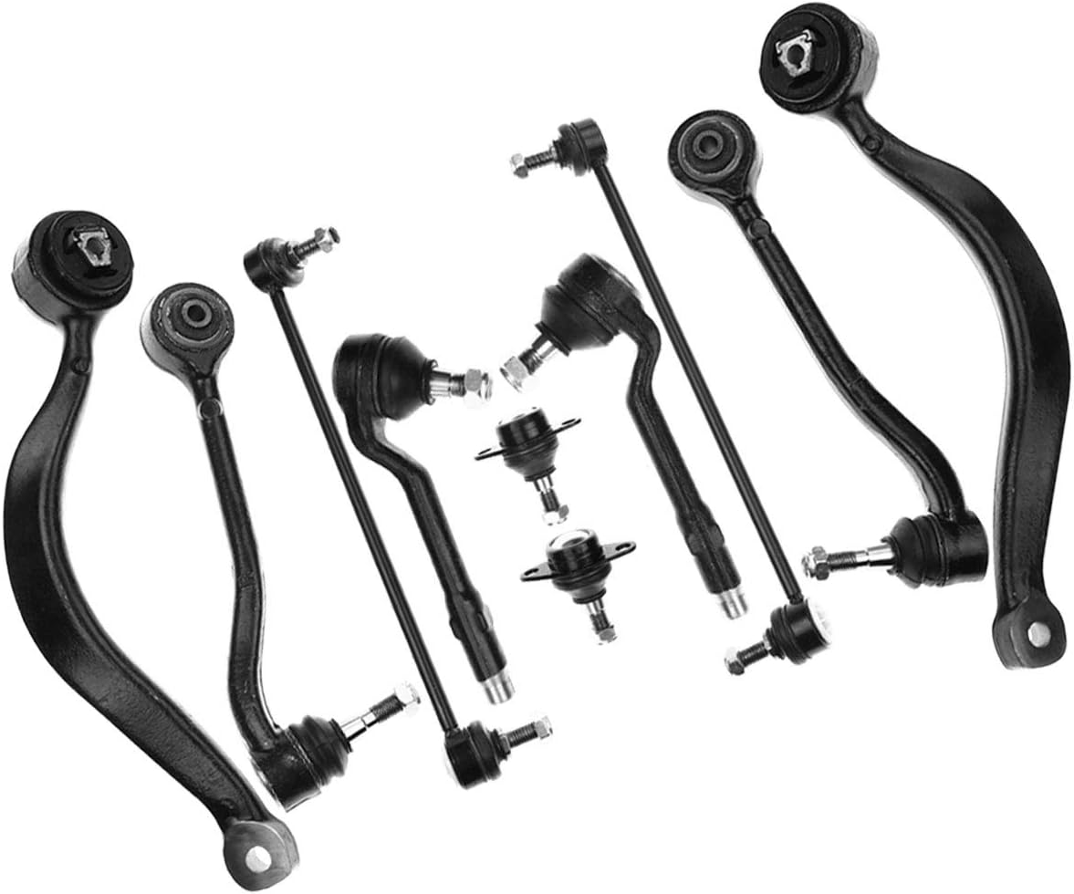 10x Kit de bras de suspension Essieu Avant Compatibles avec X5 E53 3.0d 3.0i 4.4i 4.6is 4.8is 2000-2006 Remplacer# 32211096327