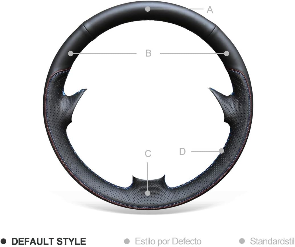 Housse de volant de voiture en daim et cuir véritable cousu à la main pour BMW Série 3 E36 E36/5 E46 E46/5 2000