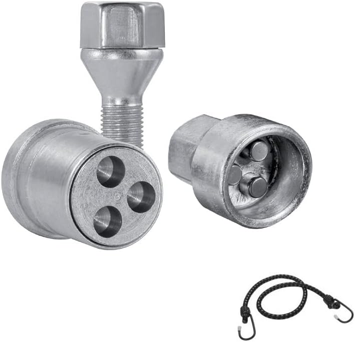 Compatible avec Peugeot 208, 2008, e-208, e-2008, 308 2021 dal 2003 in Poi (ZH4) BOULONS DE Roue ANTIVOL pour Jantes Alliage KIT 4 GOUPILLES+2 CLÉS À pour PNEUS DE Voiture Farad