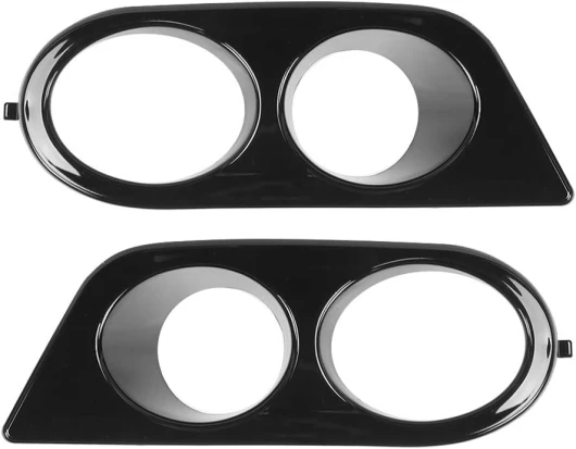 Phare Antibrouillard Antibrouillard, 2 Pièces Pare-chocs Avant Antibrouillard Couverture Double Trous Accessoire de Voiture Remplacement Ajustement pour E46 M3 2001‑2006(Noir brillant)