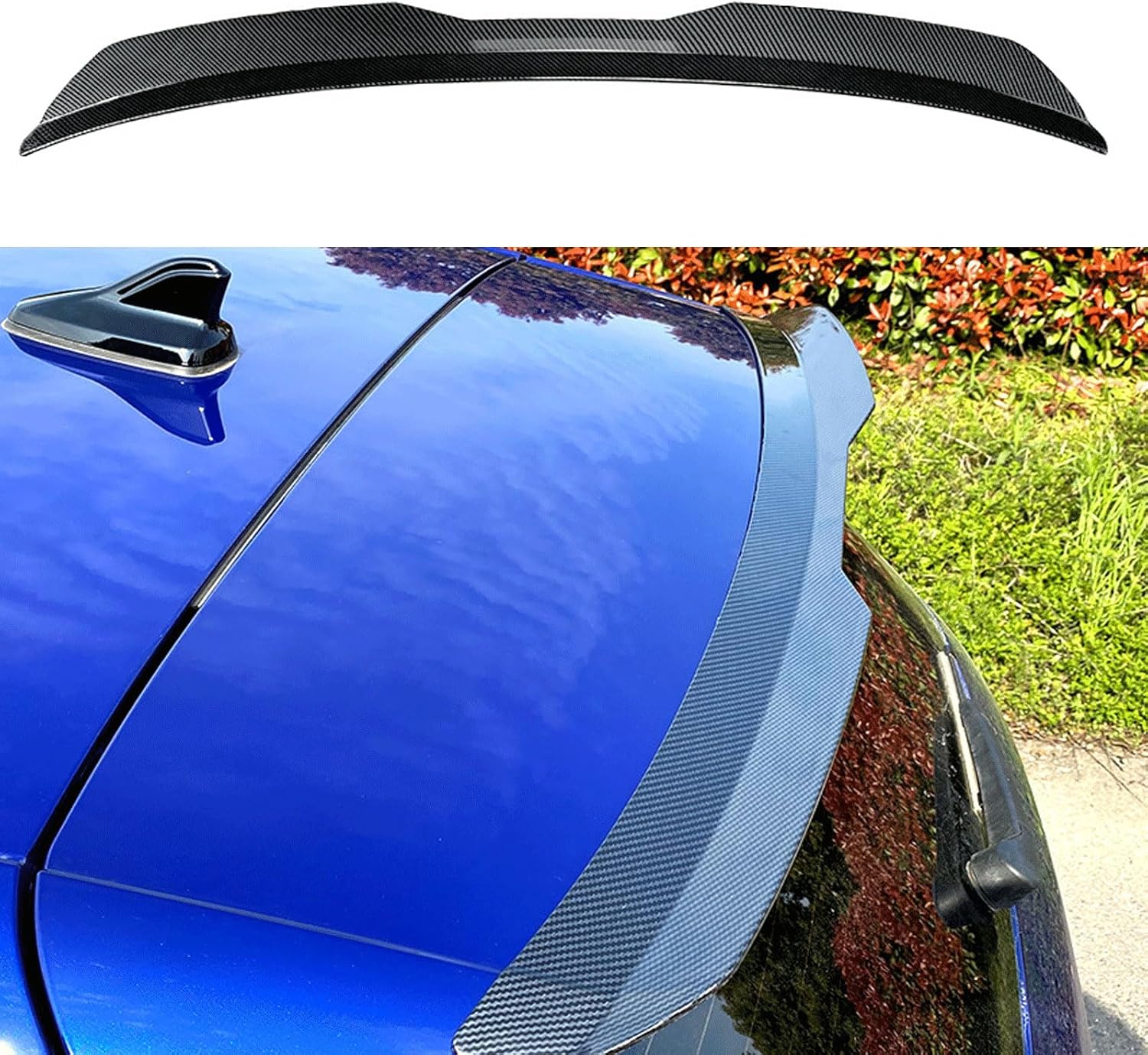 CQNYFDC Voiture Aileron Arrière pour Renault Megane R.S - III II I MK 4 3 2 1 Grandtour/Coupé 1995-2025, Voiture Becquets Wing ArrièRe Becquet Toit Arrière Voiture Accessoire de Style,Carbon normal Carbon