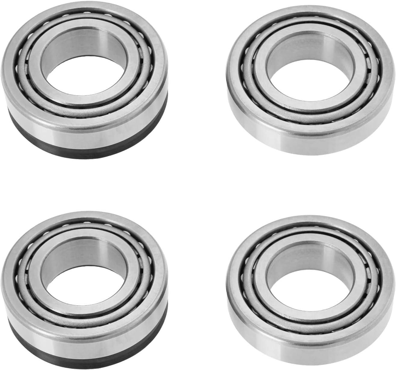 2 Set Roulements en Acier pour Moyeu de Roue de Remorque d'essieux de 1'' 50,3 mm X 25,3 mm 2 44643/2 44643L/44610 (2x avec Bague d'étanchéité et 2x sans Bague d'étanchéité)