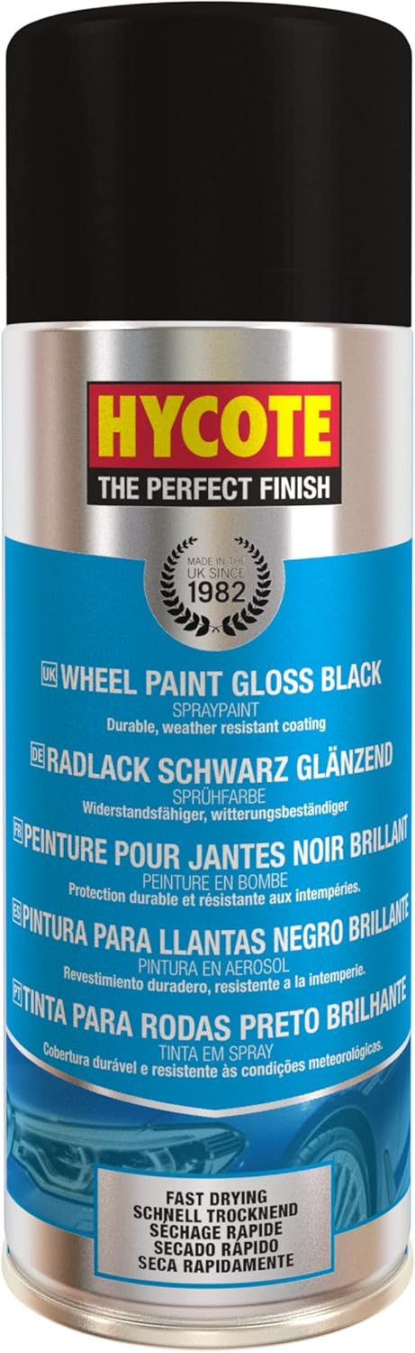 Peinture pour jantes, 400 ml (Lot de 1), Noir brillant Noir brillant 400 ml (Lot de 1)