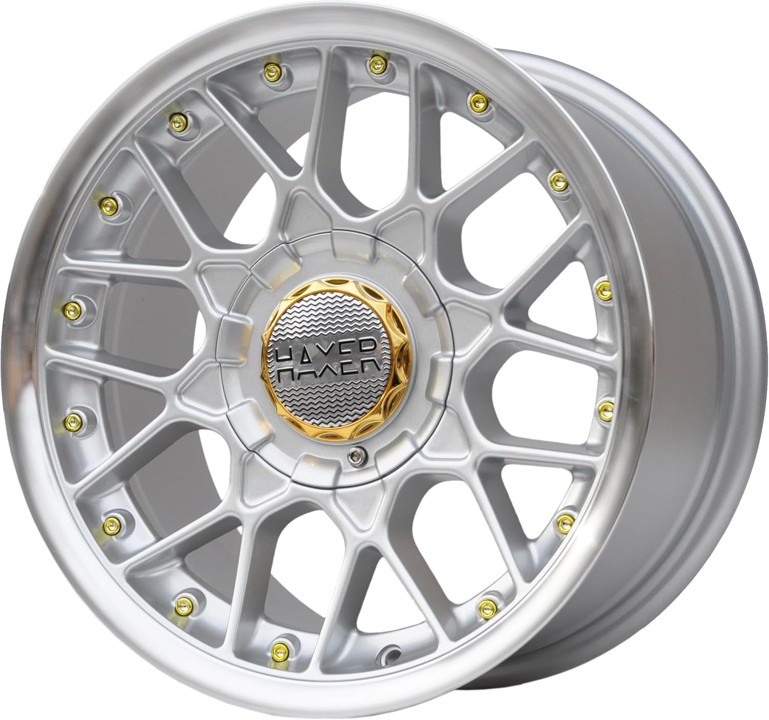 JEU DE 4 JANTES, Haxer 1879 15x8 4x100 ET30 MS - poli + argent