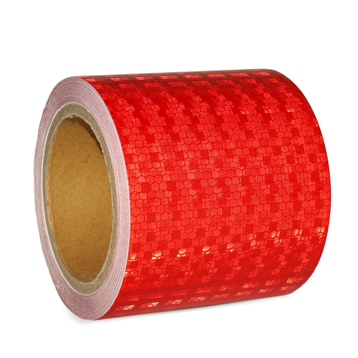 XFXIA Ruban Reflechissant Adhesif Rouge 10cm x 10m Bande Reflechissante Autocollante Imperméable Bande Réfléchissante pour véhicules, voitures, remorques, extérieur Rouge 4IN*33FT
