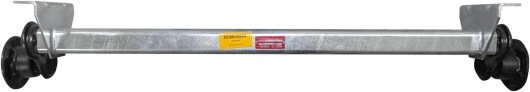 UNITRAILER Essieu de remorque 750 kg sans Frein Knott VG7 1070 mm, 1370 mm – Montage par boulons - Suspension à Torsion en Caoutchouc - essieu galvanisé prêt à Installer