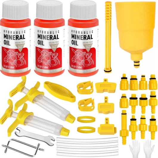 Kit Purge Freins pour Shimano, MAGURA, TEKTRO, TRP Hydraulic Disc Brakes, Kit Purge Frein VTT avec 180 ML Liquide de Frein