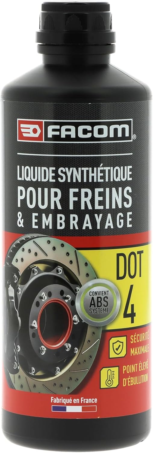 006201 Liquide de Freins Dot 4 - SAE J1704 et ISO 4925 - Performance & Sécurité - 500 ML