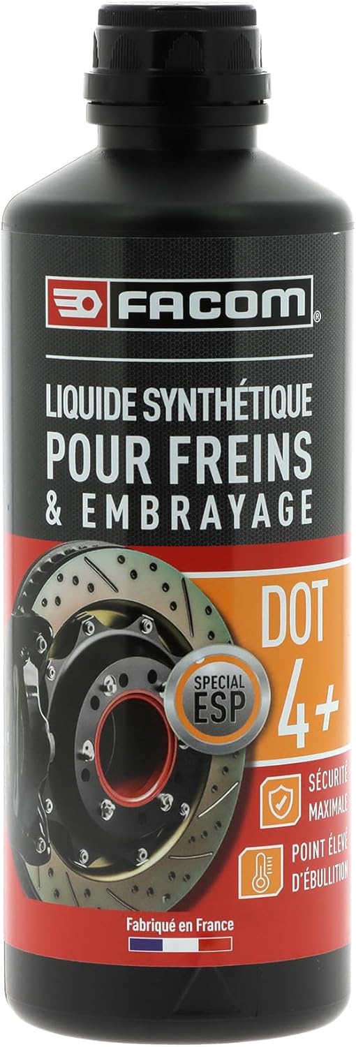 006202 Liquide de Freins Dot 4+ - SAE J1704 et ISO 4925 - Faible Viscosité & Haute Performance - 500 ML