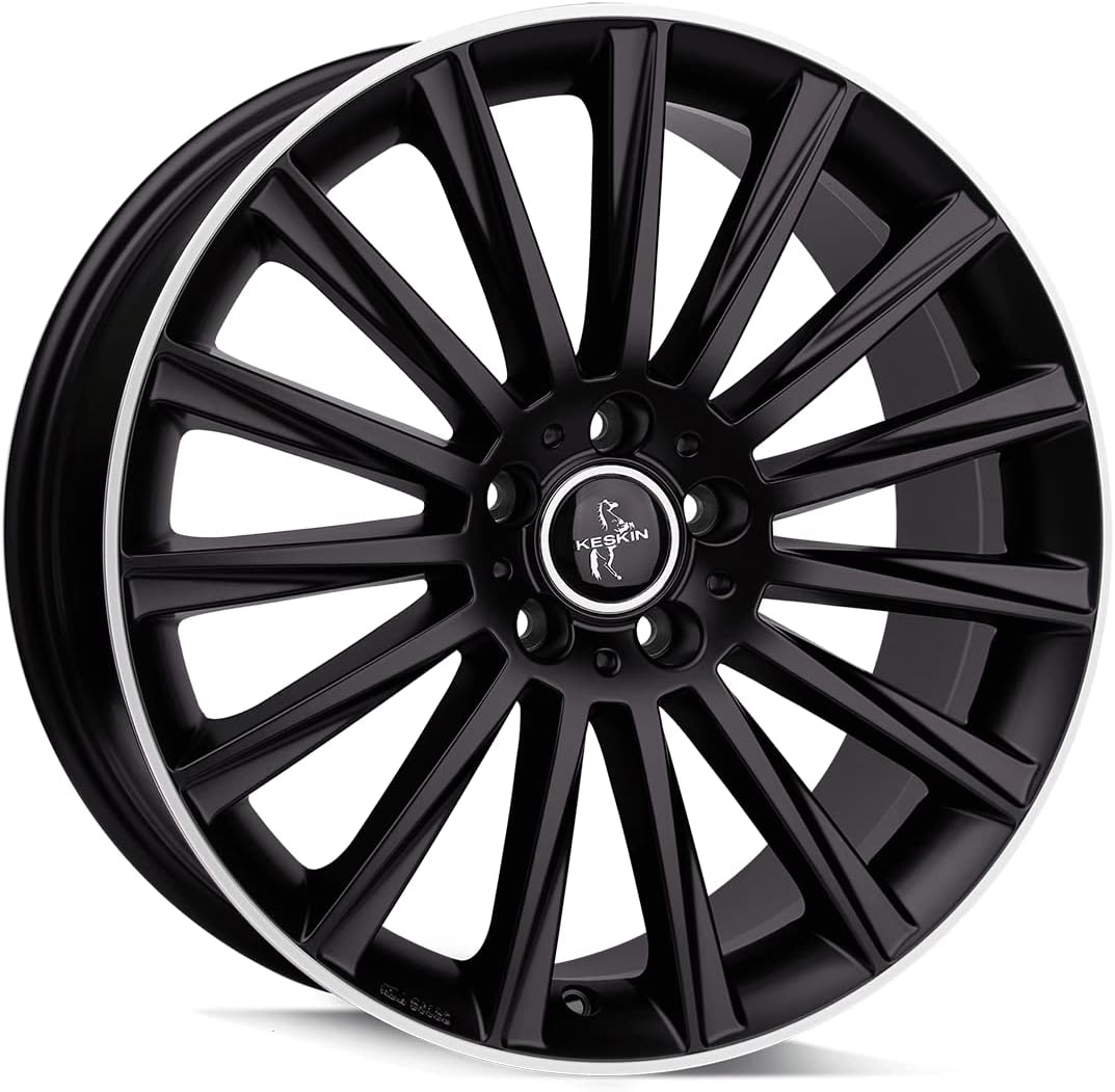 Keskin KT18 8JX18 5/112 ET30 72.6 Jante en aluminium poli noir mat