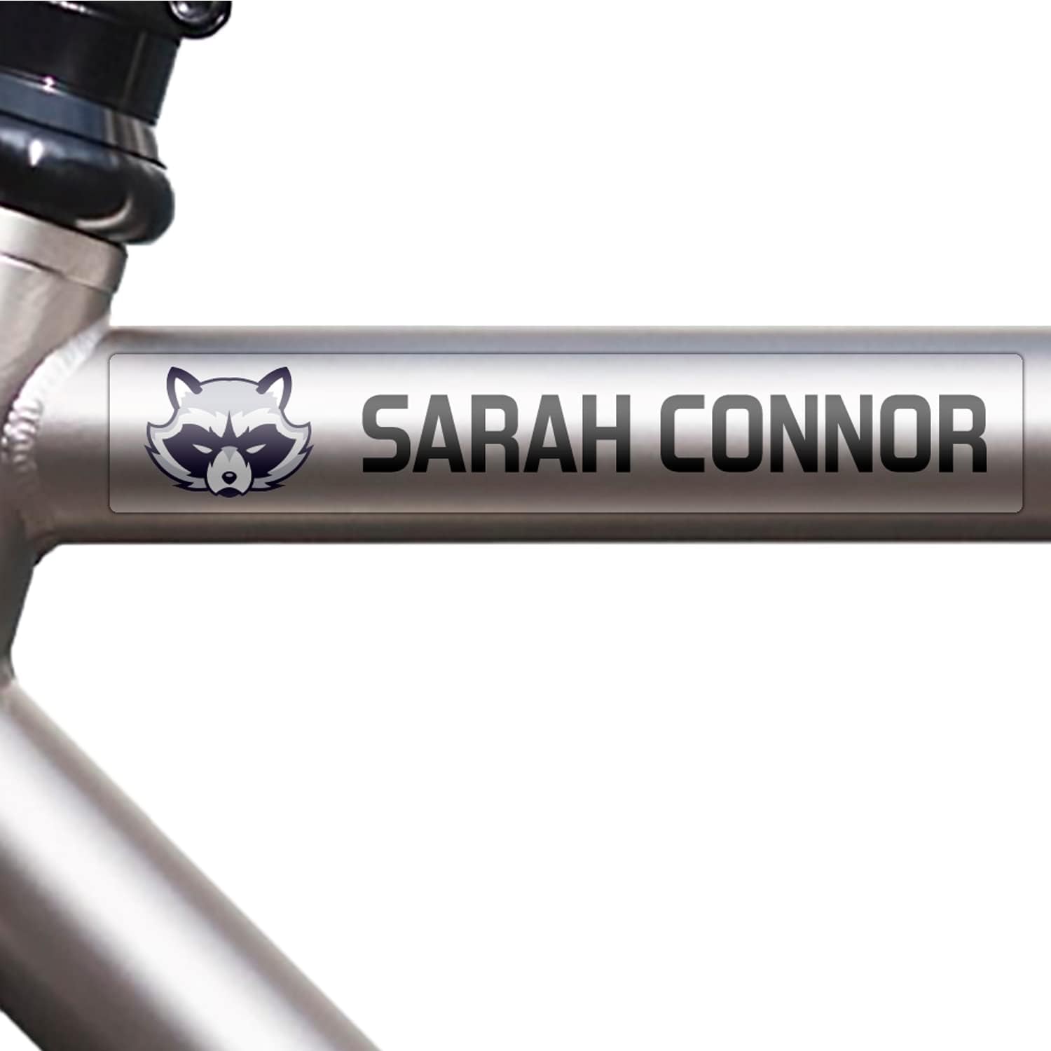 Autocollants personnalisés avec drapeau et nom à coller sur les vélos, scooters, motos, voitures et accessoires - Étiquettes en vinyle imperméables 100% personnalisables - (Transparentes, Small)