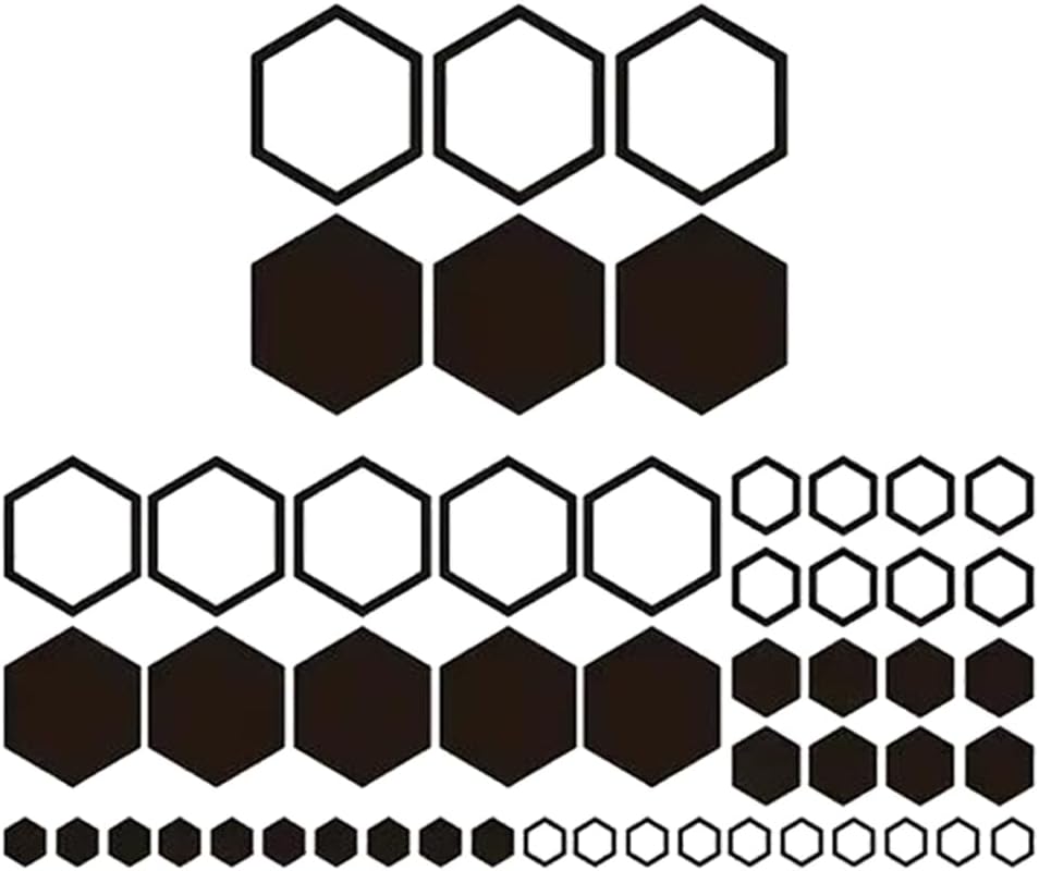 KEQAR 52 autocollants voiture motif nid d'abeille – Décoration carrosserie sport et élégante, bandes design pour voitures, SUV, camions & 4x4 (Noir)