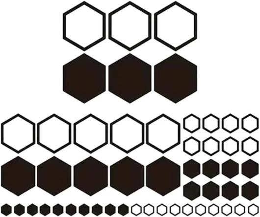 KEQAR 52 autocollants voiture motif nid d'abeille – Décoration carrosserie sport et élégante, bandes design pour voitures, SUV, camions & 4x4 (Noir)