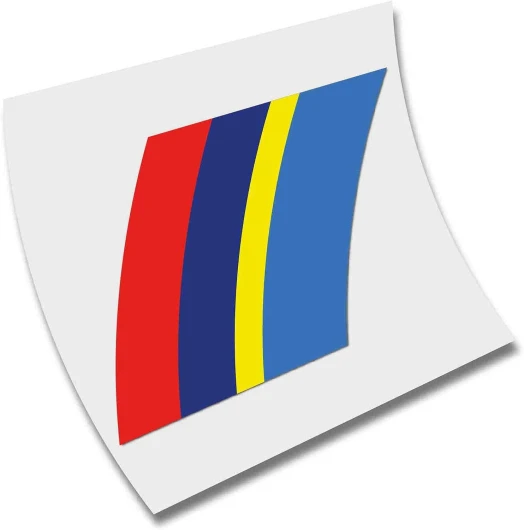 Vinyle adhésif autocollant drapeau Peugeot Racing Talbot PTS RALLY DECAL