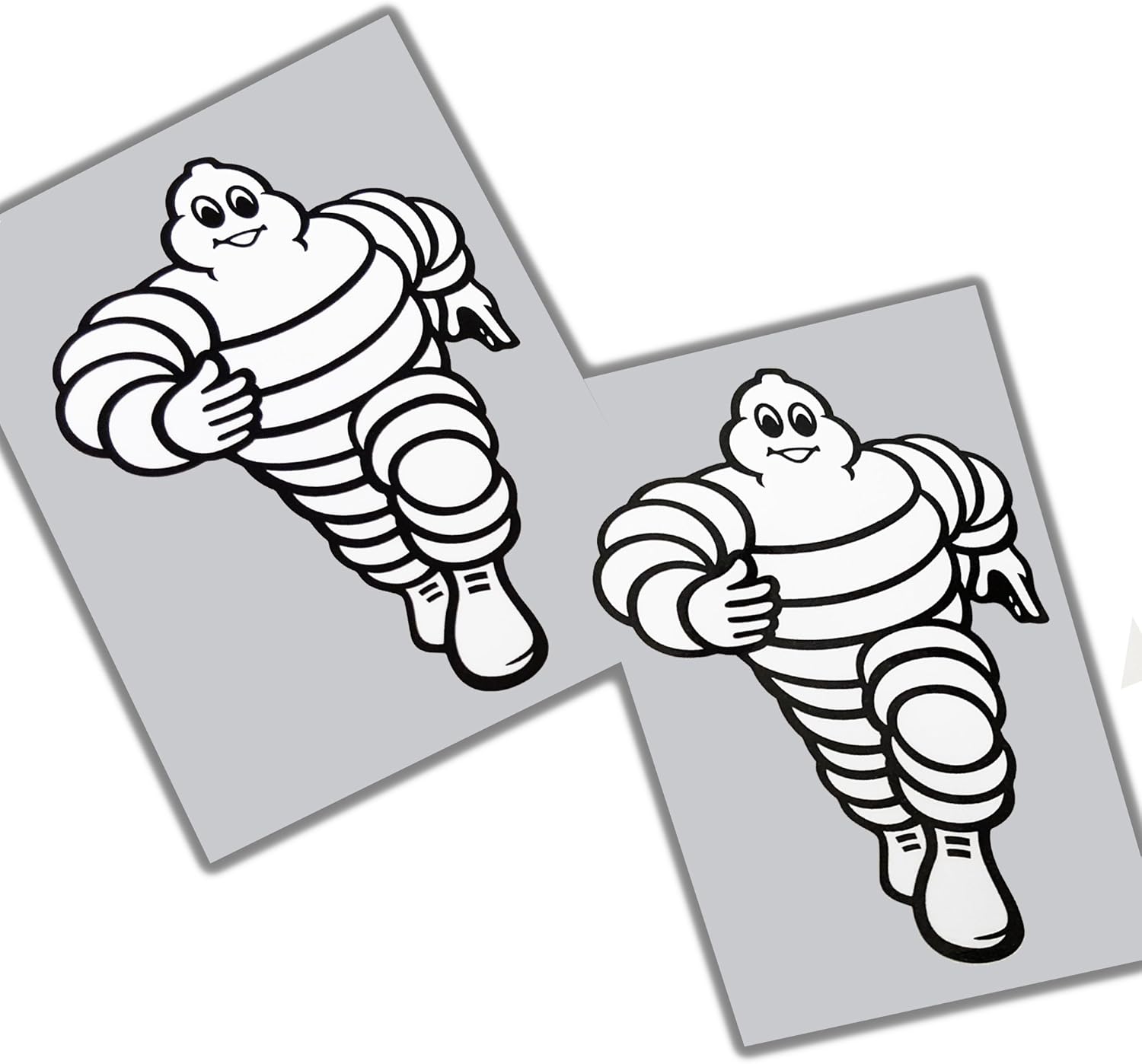 ! Michelin Man Running Graphique Stickers Autocollants pour Moto de Voiture Petite X 2