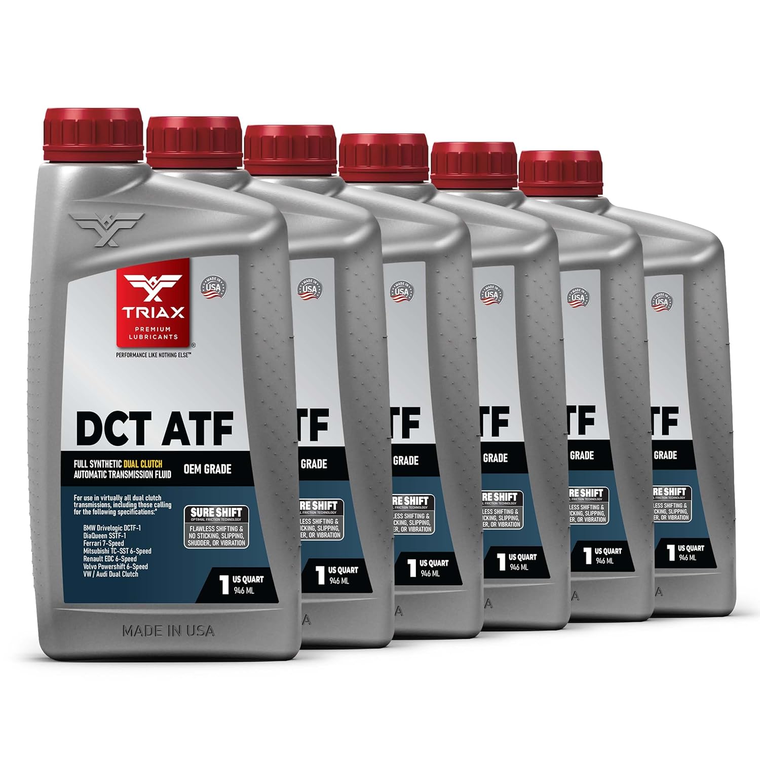 DCT ATF Huile de transmission automatique synthétique – Conforme à la norme G052182A2 – Pour boîtes à double embrayage type Direct Shift et transmissions DCT – Avec Additif SureShift No‑Slip 6x1 quart/5.68 ltrs