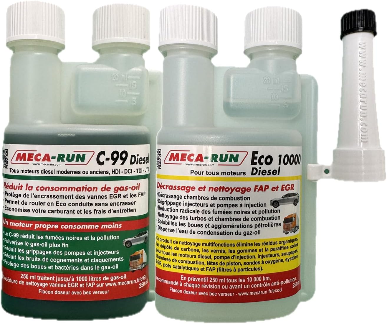 Pack décrassage Mecarun ECO 10000 Diesel + C99 Diesel 250ml