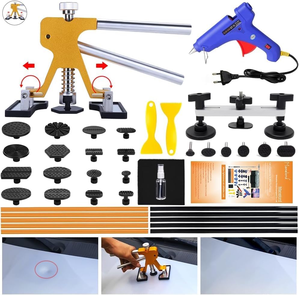 Auto Ventouse Carrosserie et Debosselage Carrosserie, Car Kit Debosselage sans Peinture Debosselage avec Marteau Carrossier