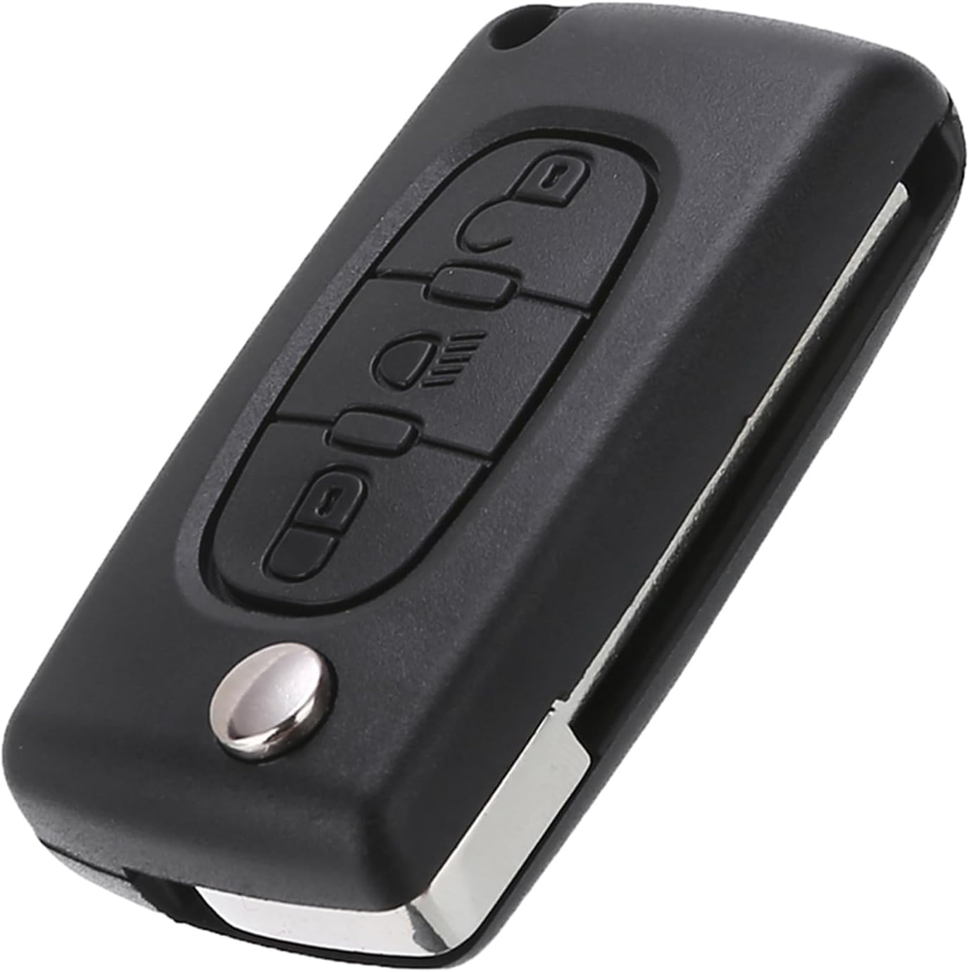 HooRLZ Coque Clé C-itroën pour C-itroën C1 C2 C3 C4 C5 C6 Dispatch Berlingo Grand Picasso Peugeot Partner Expert, Boitier Clé C4, TéLéCommande Berlingo, Clef Peugeot Partner - 3 Boutons, CE0536