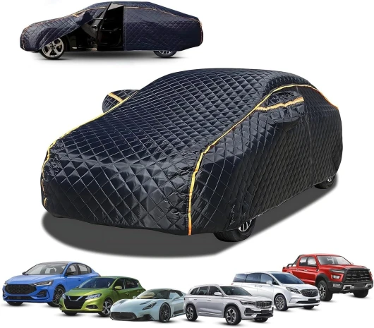 Bâche Voiture Extérieur Anti Grêle pour Renault 4CV 1947-1961, Protection Extérieure Imperméable - Taille sur Mesure - 4 Saisons Contre Grêle, Neige et Gel e1d211 Noir pour 4CV 1947-1961