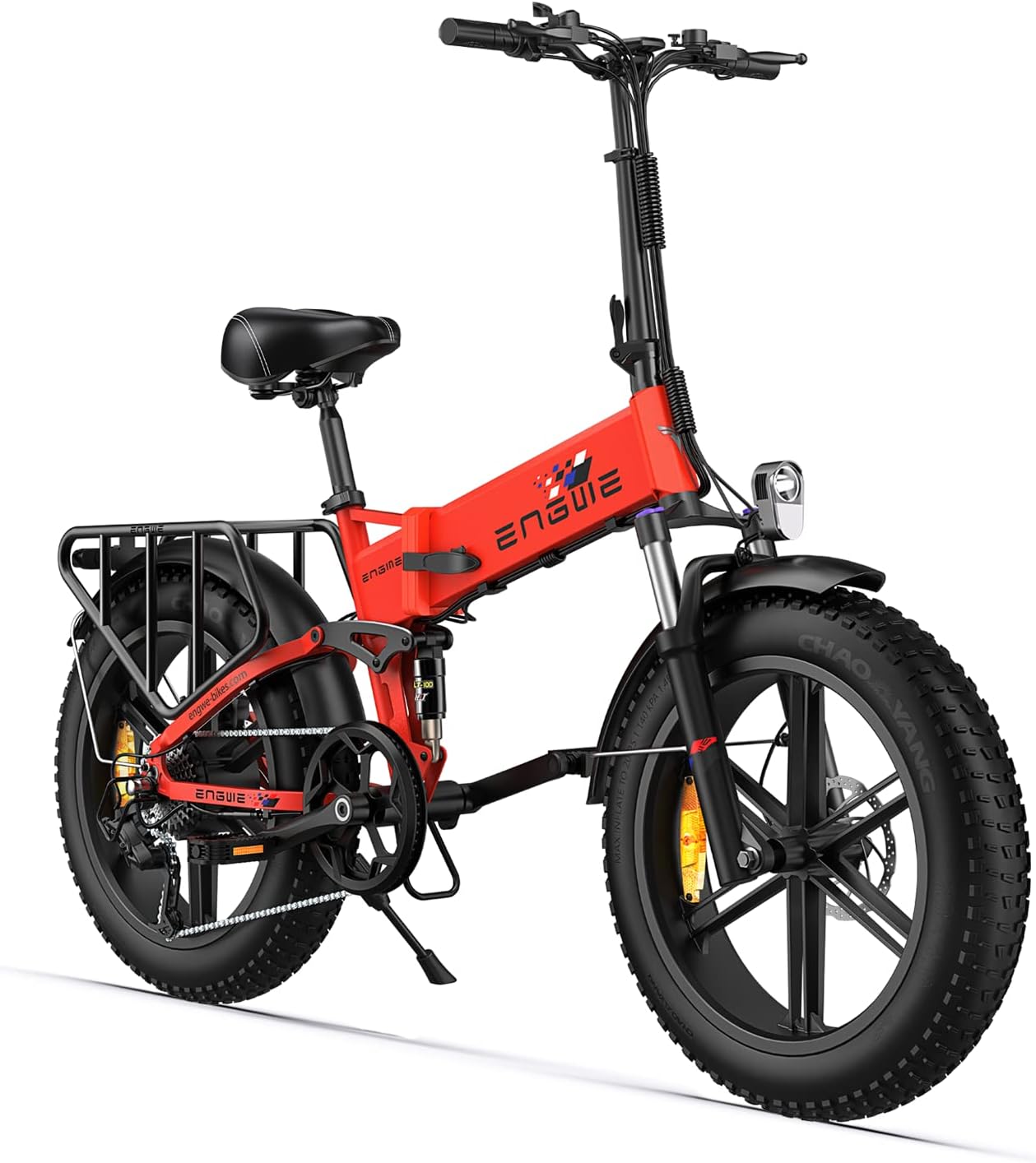 Velo Electrique Pliable Vélo Électrique, Draisienne Electrique Adulte avec Batterie 48V 13Ah, Velo Electrique Homme 20 Pouces, 7 Vitesses, 250W Moteur, Jusqu'à 120km Rouge