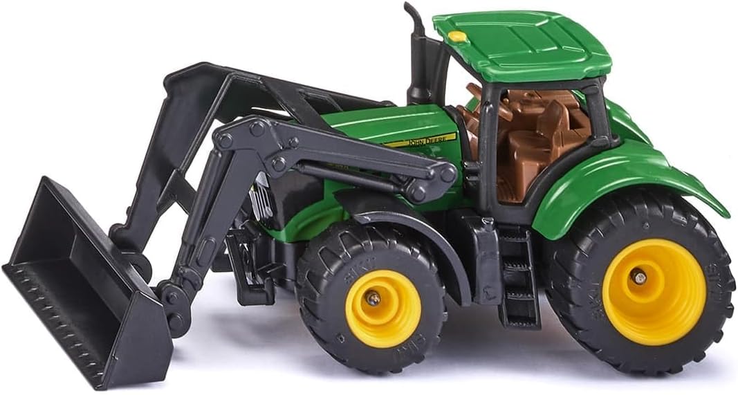 1395, Tracteur John Deere avec Chargeur Frontal, Vert, Métal/plastique, Pneus en caoutchouc, Chargeur frontal mobile Tracteur avec Chargeur Frontal