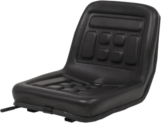 Siège de Tracteur Universel Siège de Remplacement Rails Coulissants Avec un Trou de Vidange Réglable Horizontalement sur 150 mm Noir