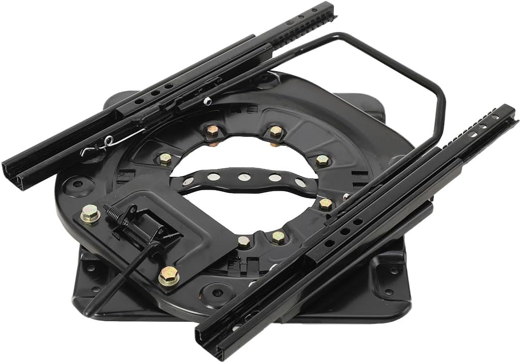 ECUTEE Adaptateur de plateau tournant - Siège rotatif à 360° - Avec rail coulissant - Base rotative de siège robuste - Plaque en acier pour camping-car, bateau, bus, camion